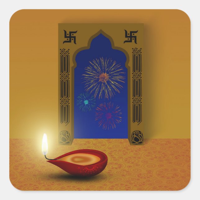 Festivals Happy Diwali - Aufkleber (Vorderseite)
