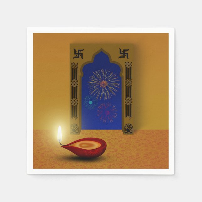 Festivals Happy Diwali - Paper Napkin Serviette (Vorderseite)