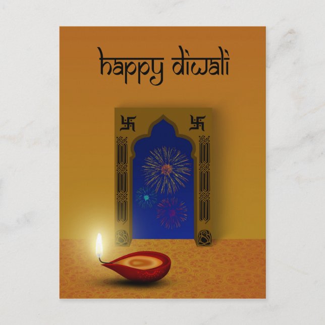 Festivals Happy Diwali - Postkarte (Vorderseite)