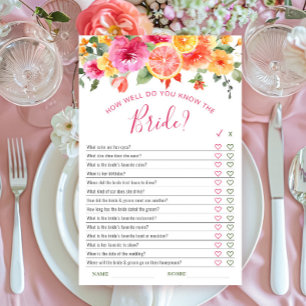Festivals Helle Blume Citrus Brautparty Game