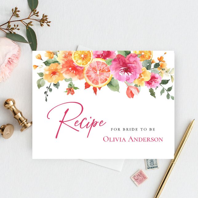 Festivals Helle Blume Citrus Bridal Rezept Karte (Von Creator hochgeladen)