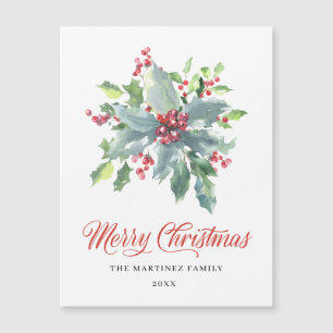 Festivals Holly Berry Christmas Magnetkarte