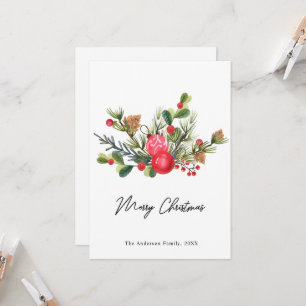 Festivals Holly Berry Frohe Weihnachtsgrüßkarte Einladung