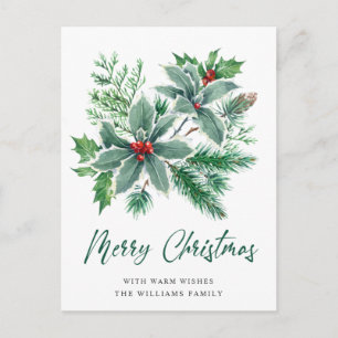 Festivals Holly Berry Weihnachtsgrüße Postkarte