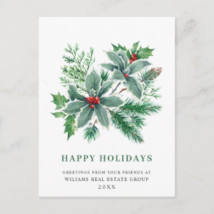 Festivals Holly Berry Weihnachtsgrüße Postkarte