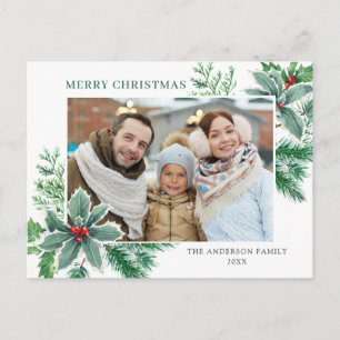 Festivals Holly Berry Weihnachtsgrüße Postkarte