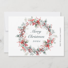 Festivals Holly Berry Weihnachtskranz Feiertagskarte