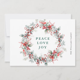 Festivals Holly Berry Weihnachtskranz Feiertagskarte