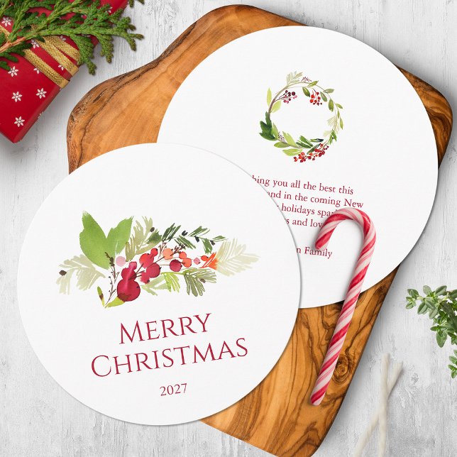 Festivals Holry und Evergreen Wasserfarbe Einladung (Von Creator hochgeladen)