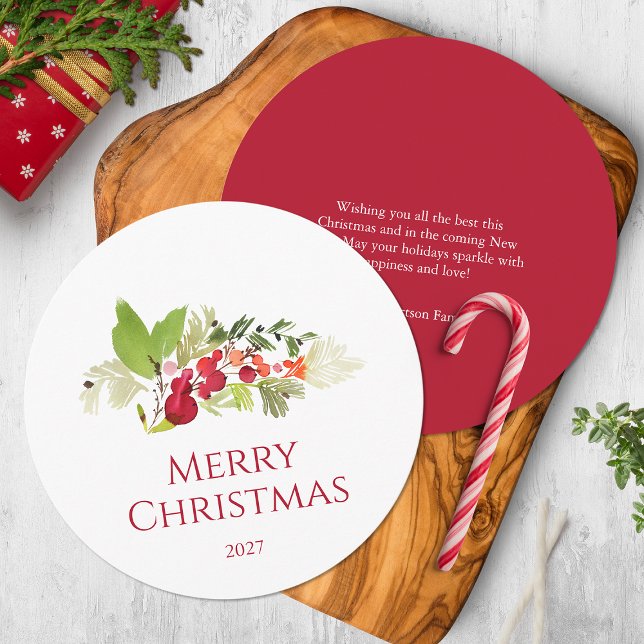 Festivals Holry und Evergreen Wasserfarbe Einladung (Von Creator hochgeladen)