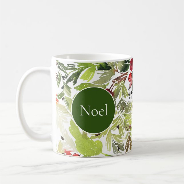 Festivals Holry und Evergreen Wasserfarbe Kaffeetasse (Links)