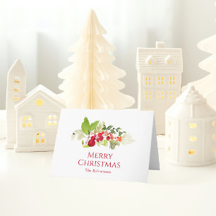 Festivals Holry und Evergreen Wasserfarbe Karte