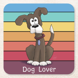 Festivals Hund Lover Square Paper Untersetzer