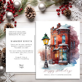 Festivals im Wasserfarbengeschäft Feiertagspostkarte