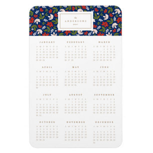 Festivals in Navy 4x6 Jahr Kalender Magnet