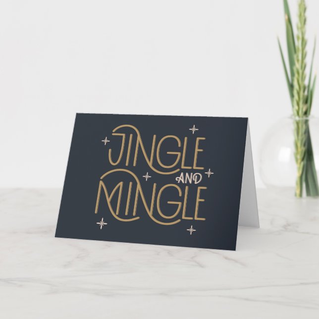 Festivals, Jingle und Mingle Holiday Design Karte (Vorderseite)