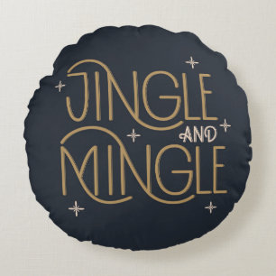 Festivals, Jingle und Mingle Holiday Design Rundes Kissen