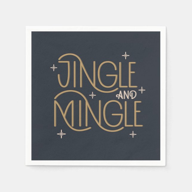 Festivals, Jingle und Mingle Holiday Design Serviette (Vorderseite)