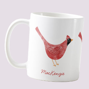Festivals Kardinal Bird Watercolor Personalisierte Kaffeetasse