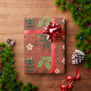 Festivals Krampusmuster Geschenkpapier