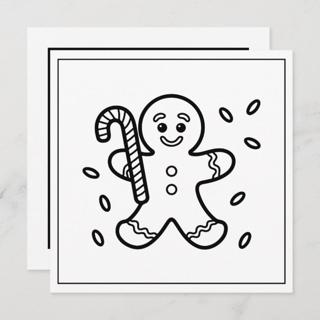 Festivals Liebhaber von Weihnachtskuchen Feiertagskarte (Vorne/Hinten)