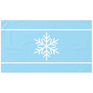 Festivals Light Blue Nordic White Snowflake Streif Tischdecke
