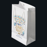 Festivals Menorah Hanukkah Kleine Geschenktüte<br><div class="desc">Feierliche Menorah Hanukkah Design.</div>