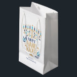Festivals Menorah Hanukkah Kleine Geschenktüte<br><div class="desc">Feierliche Menorah Hanukkah Design.</div>