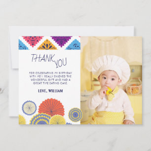 Festivals mexikanisches Papier Fan Foto Kind Danke Einladung