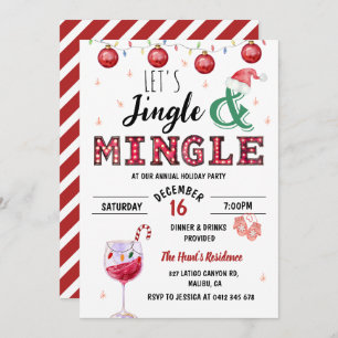 Festivals Modernes Jingle & Mingle Weihnachts-Part Einladung