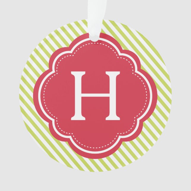 Festivals Monogramm und Foto Ornament (Vorderseite)