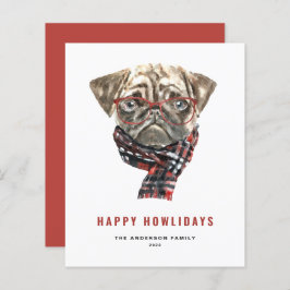 Festivals Mops-Happy Howlidays Card