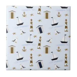 Festivals Nautic Print Fliese