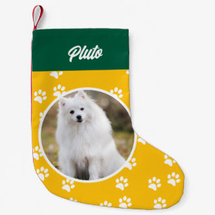 Festivals Niedlicher Hund Foto Kleiner Weihnachtsstrumpf