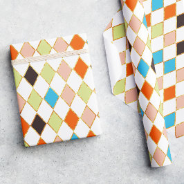 Festivals Pastel Diamond Muster Geschenkpapier