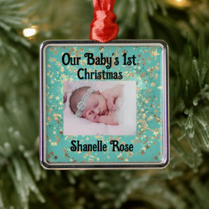Festivals Personalisiert 1. Baby Foto Ornament Aus Metall