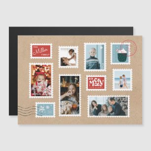 Festivals Postage Briefmarke Foto Weihnachtskarte Magneteinladung