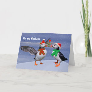 Festivals Puffins Card HUSBAND Karte