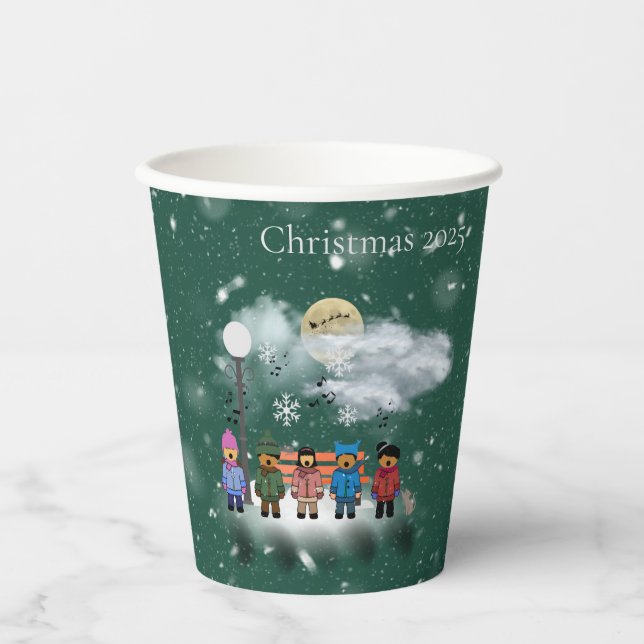 Festivals Quintet Weihnachtsfest Party Pappbecher (Vorderseite)