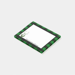 Festivals Reindeer Buffalo Kariert Personalisiert Post-it Klebezettel