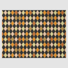 Festivals Retro Orange Black Diamond Muster Seidenpapier