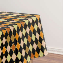 Festivals Retro Orange Black Diamond Muster Tischdecke
