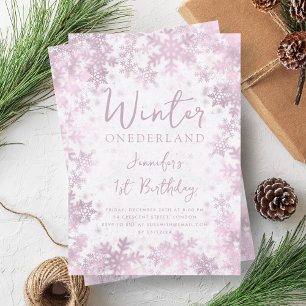 Festivals Rose Goldener Winter ONEDERLAND 1. Gebur Einladung