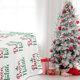 Festivals Rot und Grün Feliz Navidad Tischdecke