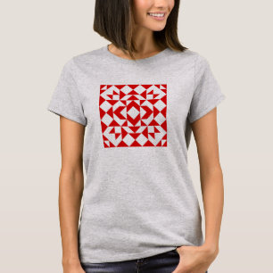 Festivals Rote Weihnachtsgeometrie T-Shirt