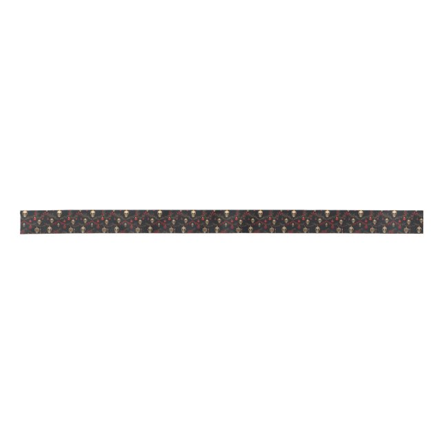 Festivals Skull Ribbon Satinband (Vorderseite)