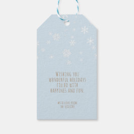 Festivals Snowflakes Botschaft Blauer Weihnachtsfe Geschenkanhänger