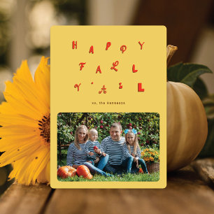 Festivals Typ Gold Foto Happy Fall Y'all Feiertagskarte