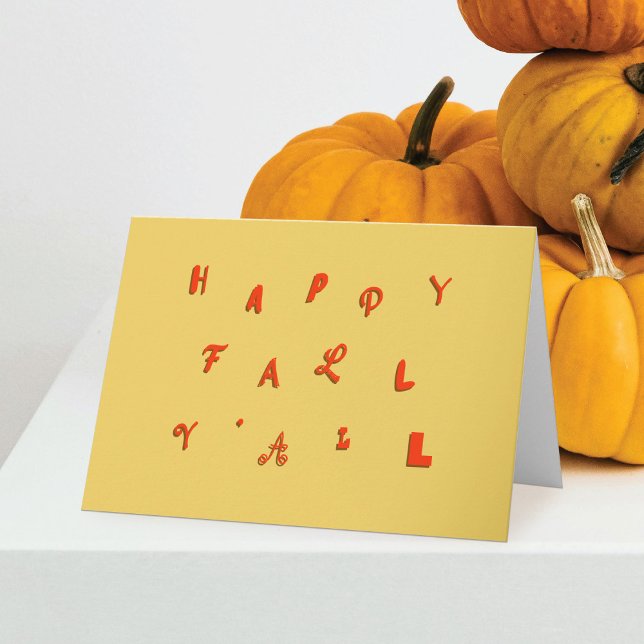 Festivals Typ Gold Happy Fall Y'all geflochtener U Karte (Von Creator hochgeladen)