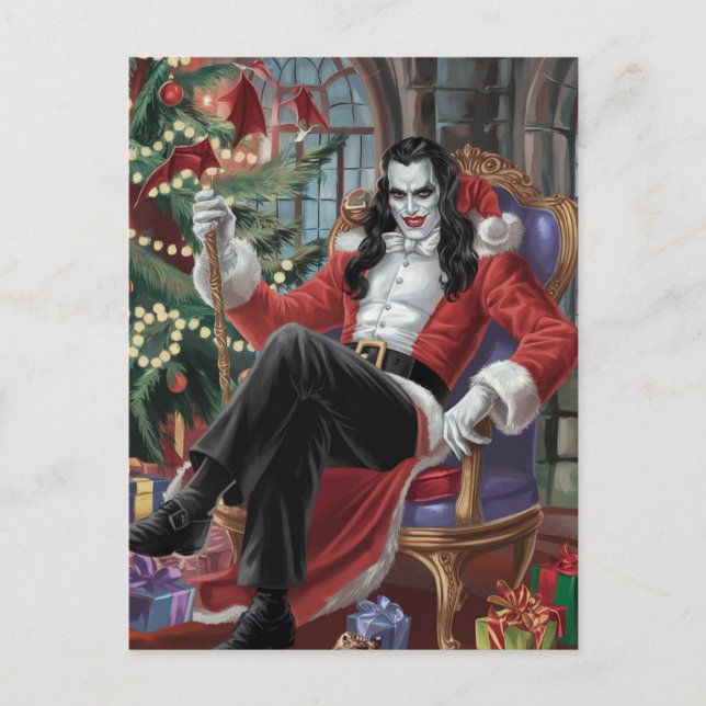 Festivals Vampire Man Weihnachten Postkarte (Vorderseite)